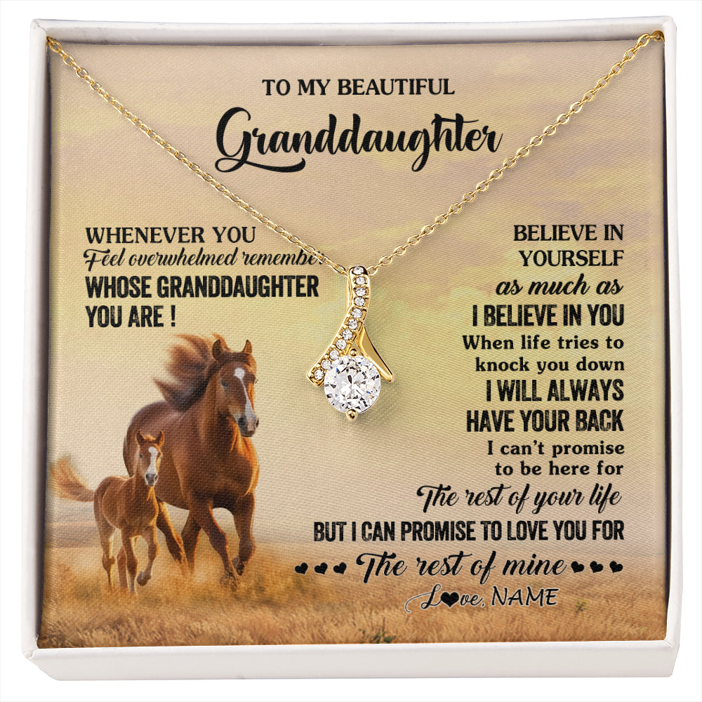 Personalized To My Granddaughter From Grandma Necklace Whenever You Feel Horse Granddaughter Birthday Gifts Jewelry Christmas Customized Gift Box Message Card