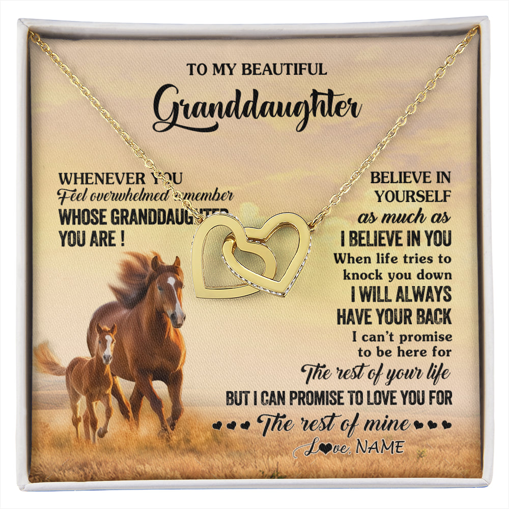 Personalized To My Granddaughter From Grandma Necklace Whenever You Feel Horse Granddaughter Birthday Gifts Jewelry Christmas Customized Gift Box Message Card