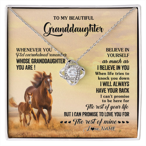 Personalized To My Granddaughter From Grandma Necklace Whenever You Feel Horse Granddaughter Birthday Gifts Jewelry Christmas Customized Gift Box Message Card