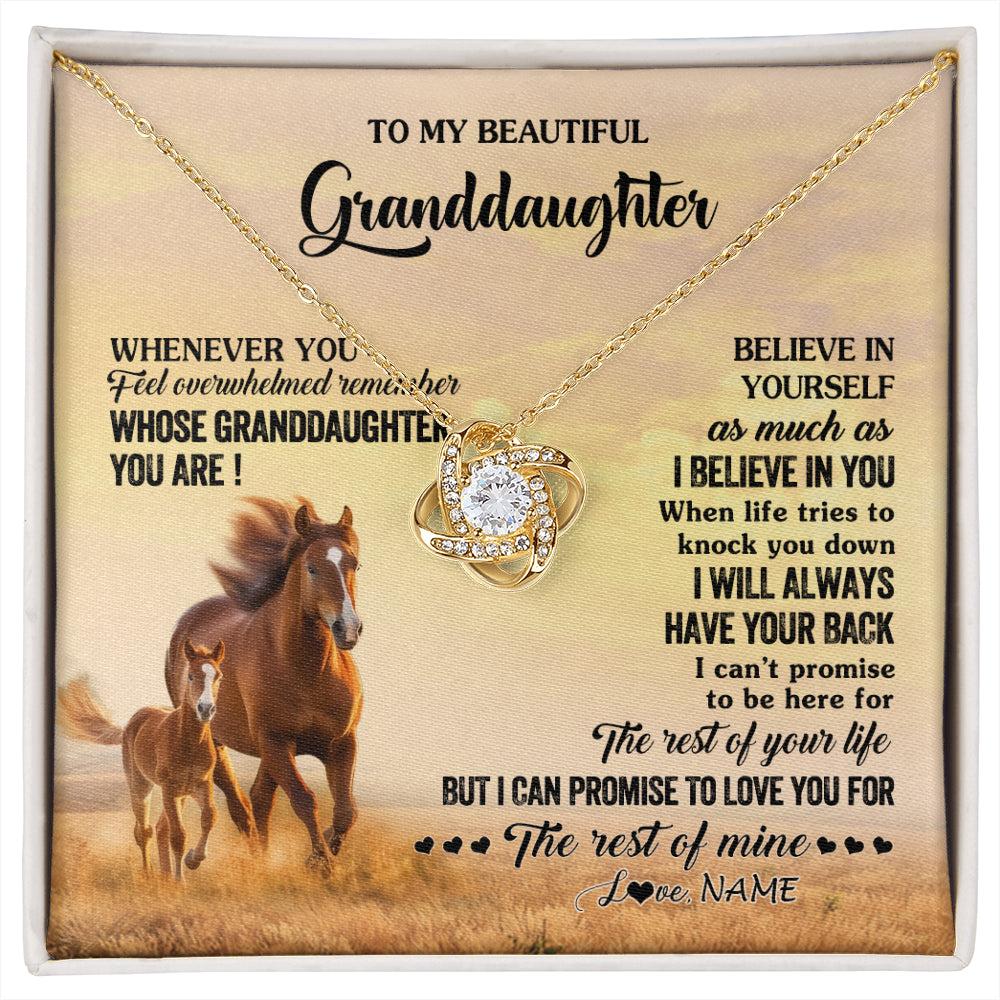 Personalized To My Granddaughter From Grandma Necklace Whenever You Feel Horse Granddaughter Birthday Gifts Jewelry Christmas Customized Gift Box Message Card