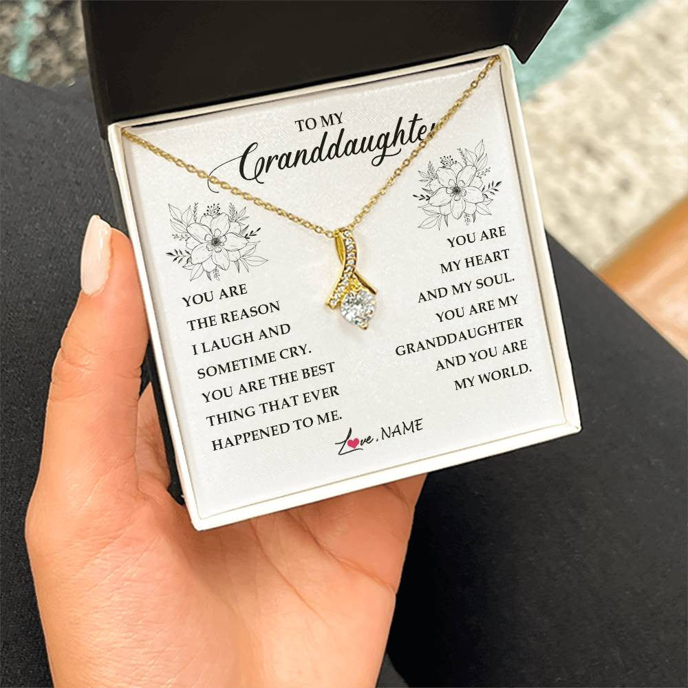 Personalized To My Granddaughter From Grandma You Are My Heart My And My Sould Granddaughter Jewelry Birthday Christmas Customized Gift Box Message Card