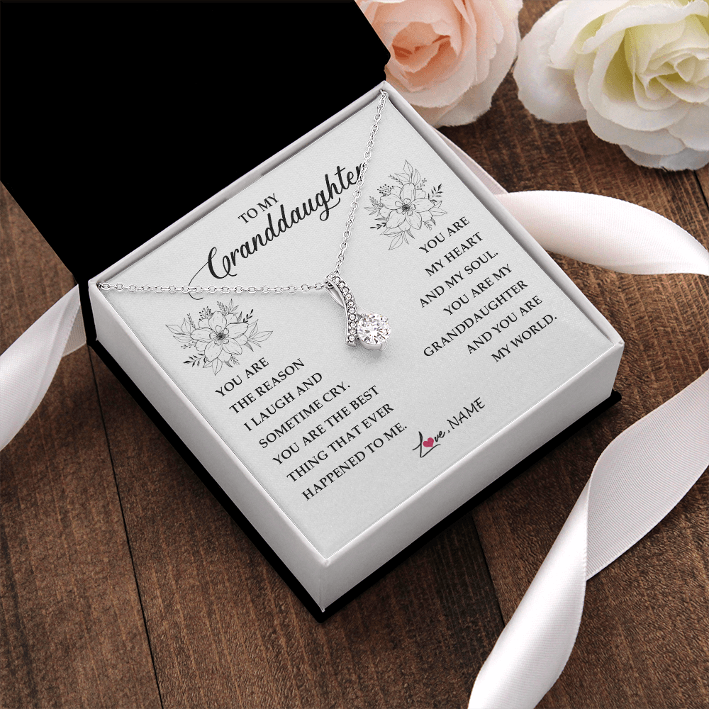 Personalized To My Granddaughter From Grandma You Are My Heart My And My Sould Granddaughter Jewelry Birthday Christmas Customized Gift Box Message Card
