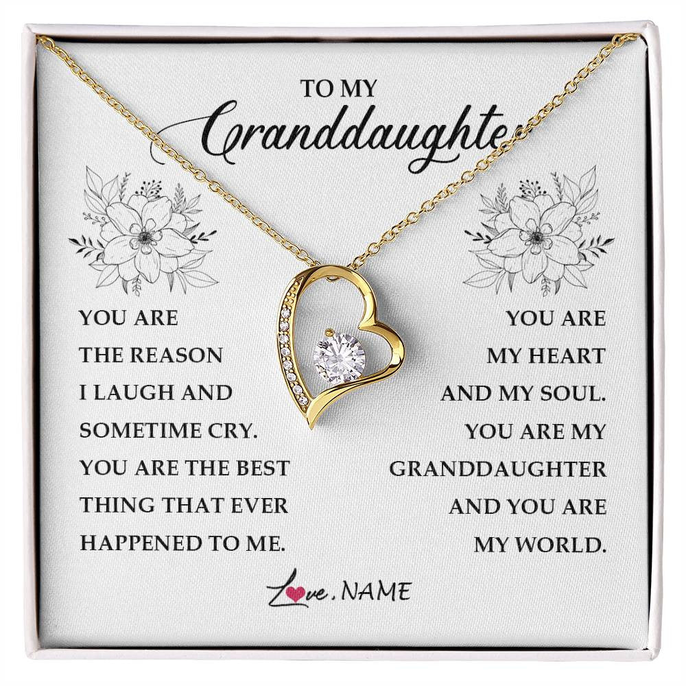 Personalized To My Granddaughter From Grandma You Are My Heart My And My Sould Granddaughter Jewelry Birthday Christmas Customized Gift Box Message Card