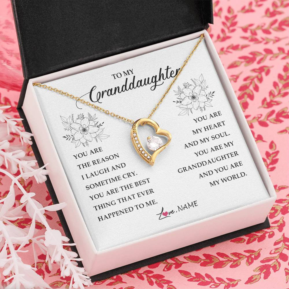 Personalized To My Granddaughter From Grandma You Are My Heart My And My Sould Granddaughter Jewelry Birthday Christmas Customized Gift Box Message Card