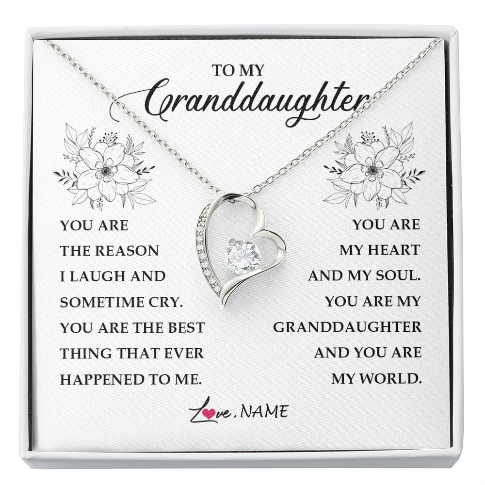 Personalized To My Granddaughter From Grandma You Are My Heart My And My Sould Granddaughter Jewelry Birthday Christmas Customized Gift Box Message Card
