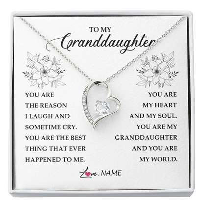 Personalized To My Granddaughter From Grandma You Are My Heart My And My Sould Granddaughter Jewelry Birthday Christmas Customized Gift Box Message Card