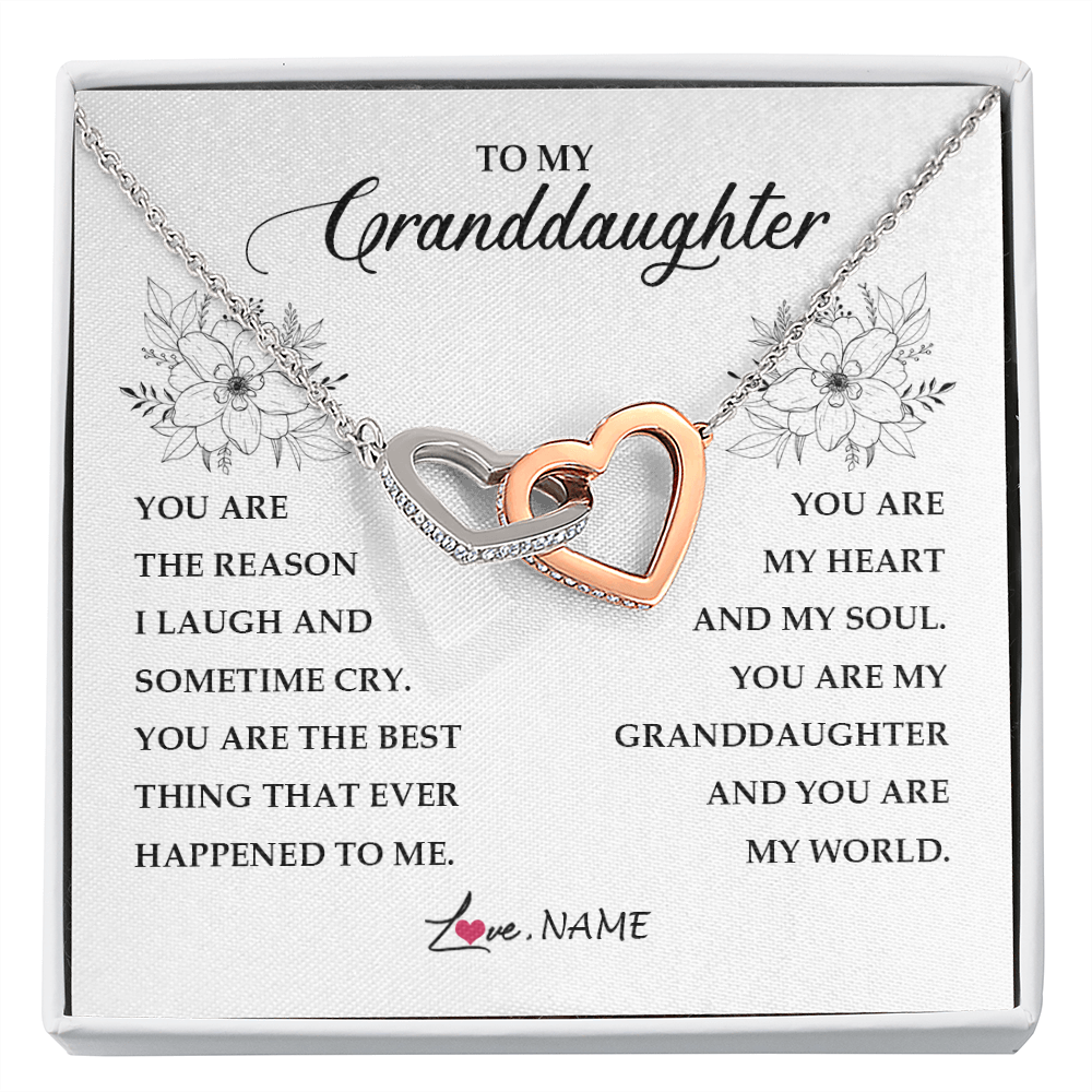 Personalized To My Granddaughter From Grandma You Are My Heart My And My Sould Granddaughter Jewelry Birthday Christmas Customized Gift Box Message Card