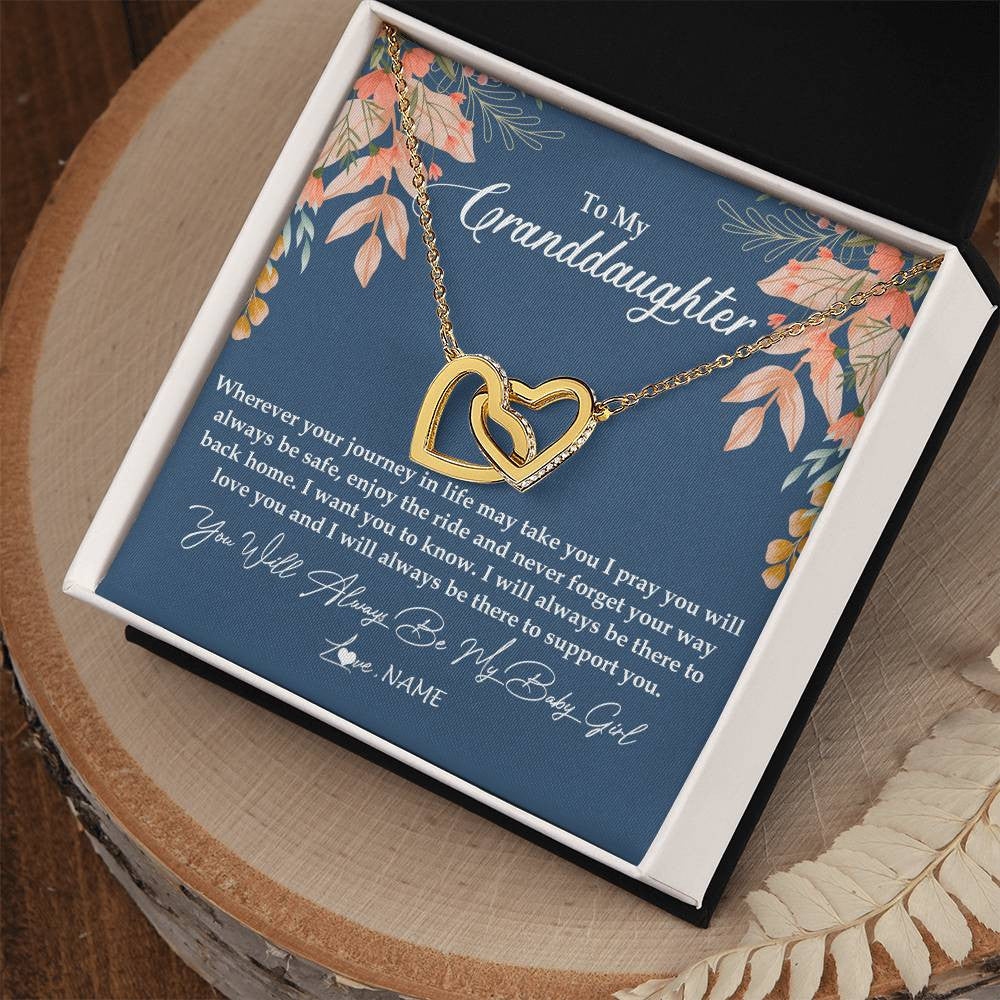 Personalized To My Granddaughter Necklace From Grandma You Will Always Be My Granddaughter Jewelry Birthday Christmas Customized Gift Box Message Card