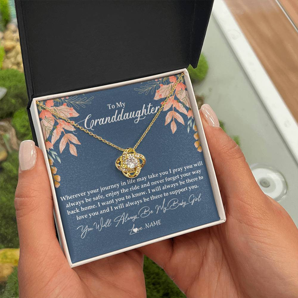 Personalized To My Granddaughter Necklace From Grandma You Will Always Be My Granddaughter Jewelry Birthday Christmas Customized Gift Box Message Card