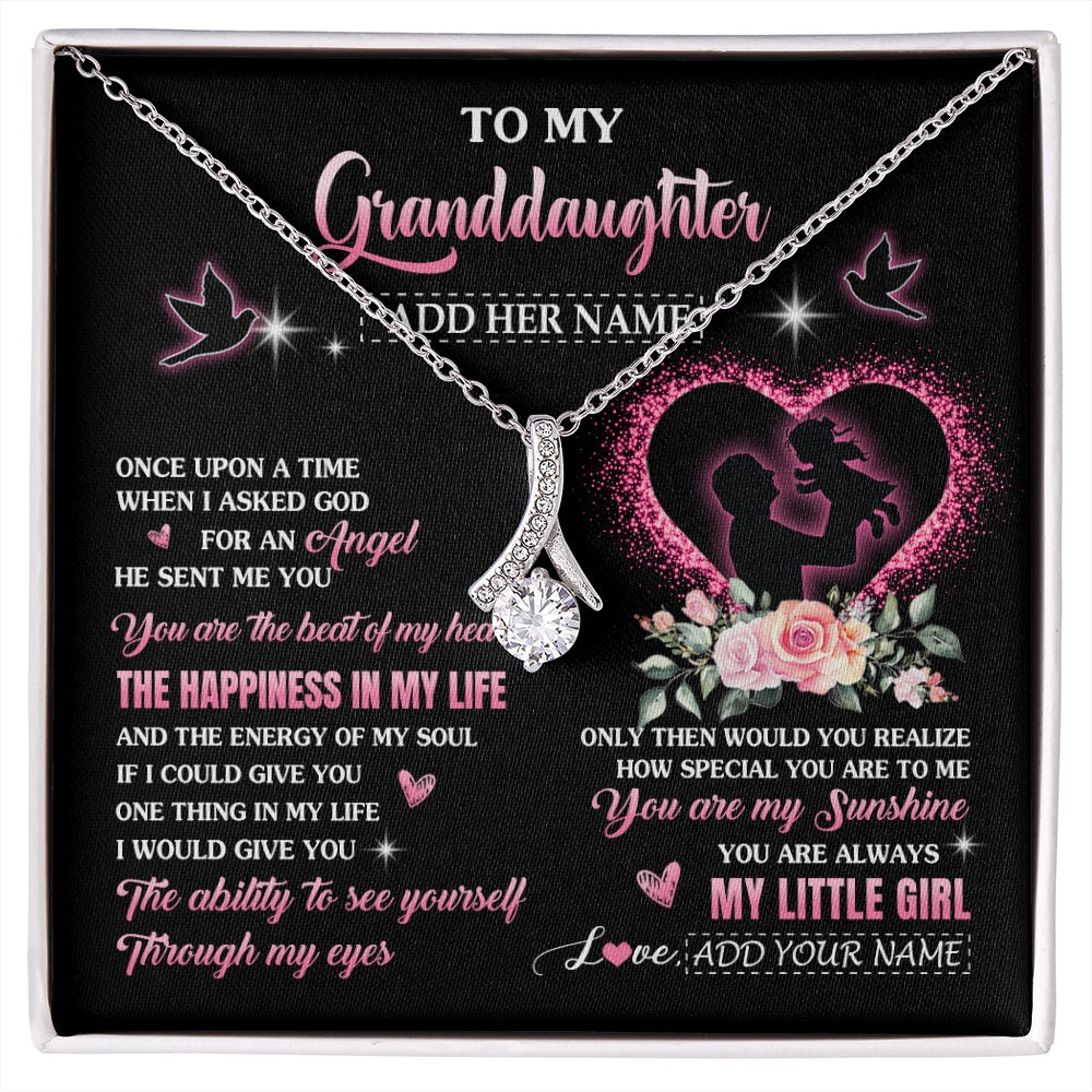 Personalized To My Granddaughter From Grandpa Papa Necklace Once Upon A Time Birthday Graduation Gifts For Granddaughter Gifts Christmas Gift Box Message Card