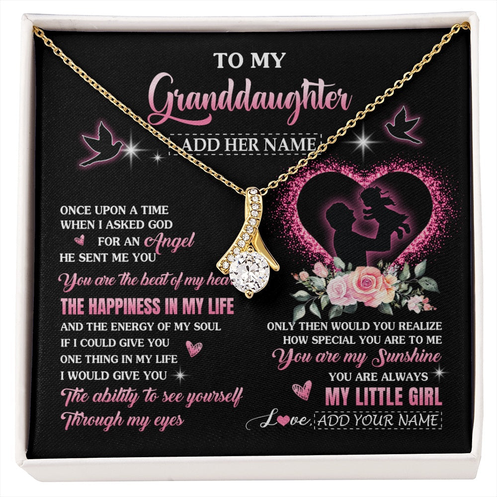 Personalized To My Granddaughter From Grandpa Papa Necklace Once Upon A Time Birthday Graduation Gifts For Granddaughter Gifts Christmas Gift Box Message Card
