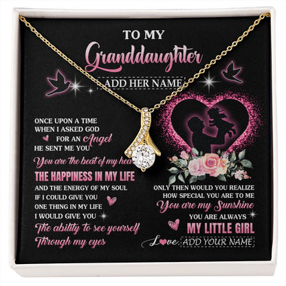 Personalized To My Granddaughter From Grandpa Papa Necklace Once Upon A Time Birthday Graduation Gifts For Granddaughter Gifts Christmas Gift Box Message Card
