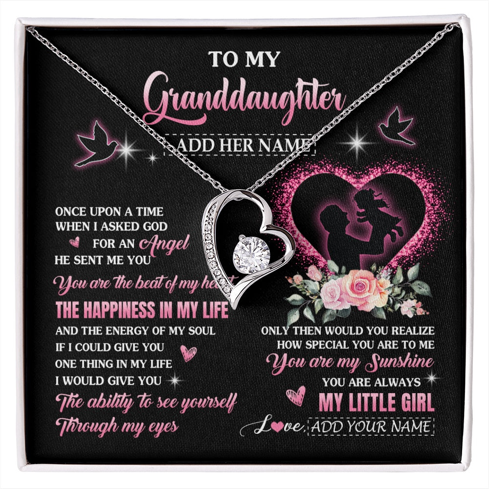 Personalized To My Granddaughter From Grandpa Papa Necklace Once Upon A Time Birthday Graduation Gifts For Granddaughter Gifts Christmas Gift Box Message Card