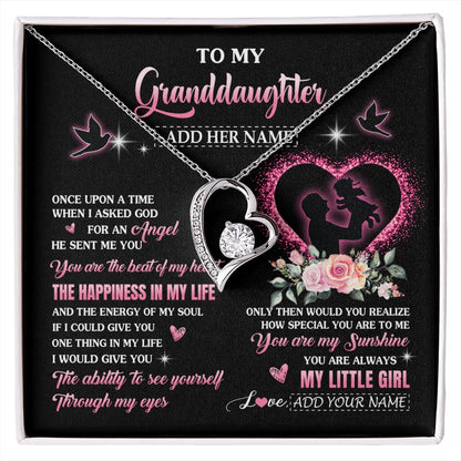 Personalized To My Granddaughter From Grandpa Papa Necklace Once Upon A Time Birthday Graduation Gifts For Granddaughter Gifts Christmas Gift Box Message Card