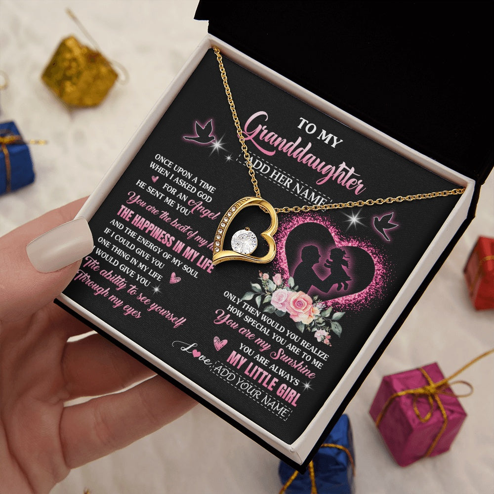 Personalized To My Granddaughter From Grandpa Papa Necklace Once Upon A Time Birthday Graduation Gifts For Granddaughter Gifts Christmas Gift Box Message Card