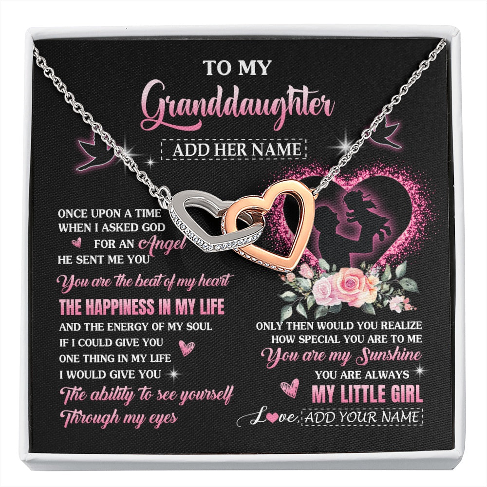 Personalized To My Granddaughter From Grandpa Papa Necklace Once Upon A Time Birthday Graduation Gifts For Granddaughter Gifts Christmas Gift Box Message Card