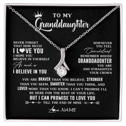 Personalized To My Granddaughter Gifs From Grandma Necklace How Much I Love You Granddaughter Birthday Graduation Christmas Customized Gift Box Message Card