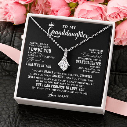 Personalized To My Granddaughter Gifs From Grandma Necklace How Much I Love You Granddaughter Birthday Graduation Christmas Customized Gift Box Message Card