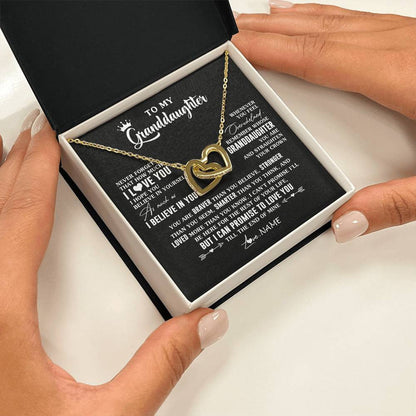 Personalized To My Granddaughter Gifs From Grandma Necklace How Much I Love You Granddaughter Birthday Graduation Christmas Customized Gift Box Message Card