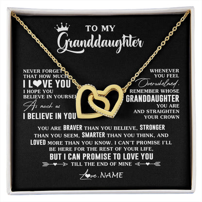 Personalized To My Granddaughter Gifs From Grandma Necklace How Much I Love You Granddaughter Birthday Graduation Christmas Customized Gift Box Message Card