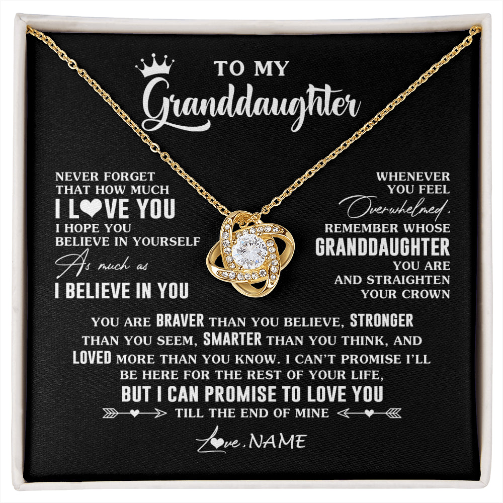 Personalized To My Granddaughter Gifs From Grandma Necklace How Much I Love You Granddaughter Birthday Graduation Christmas Customized Gift Box Message Card
