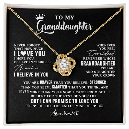 Personalized To My Granddaughter Gifs From Grandma Necklace How Much I Love You Granddaughter Birthday Graduation Christmas Customized Gift Box Message Card