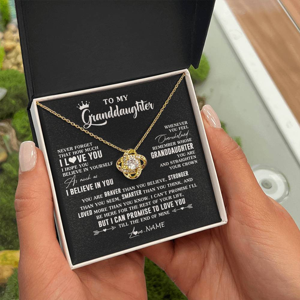 Personalized To My Granddaughter Gifs From Grandma Necklace How Much I Love You Granddaughter Birthday Graduation Christmas Customized Gift Box Message Card
