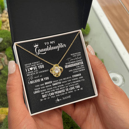 Personalized To My Granddaughter Gifs From Grandma Necklace How Much I Love You Granddaughter Birthday Graduation Christmas Customized Gift Box Message Card