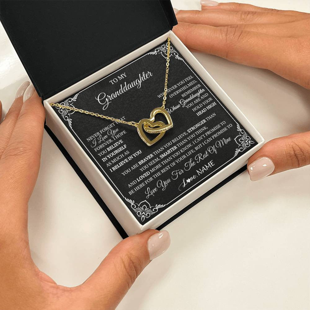 Personalized To My Granddaughter Gift From Grandma Necklace I Love You Believe In You Granddaughter Birthday Gifts Christmas Customized Gift Box Message Card