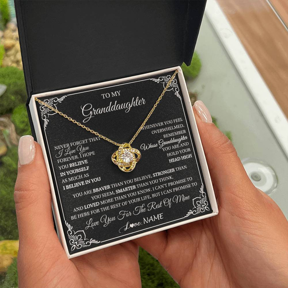 Personalized To My Granddaughter Gift From Grandma Necklace I Love You Believe In You Granddaughter Birthday Gifts Christmas Customized Gift Box Message Card
