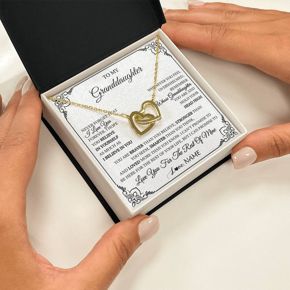 Personalized To My Granddaughter Gift Necklace From Grandma Necklace I Love You Believe In You Granddaughter Birthday Gifts Christmas Customized Gift Box Message Card