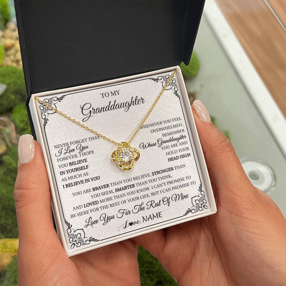 Personalized To My Granddaughter Gift Necklace From Grandma Necklace I Love You Believe In You Granddaughter Birthday Gifts Christmas Customized Gift Box Message Card