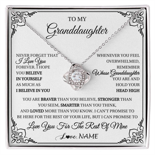 Personalized To My Granddaughter Gift Necklace From Grandma Necklace I Love You Believe In You Granddaughter Birthday Gifts Christmas Customized Gift Box Message Card