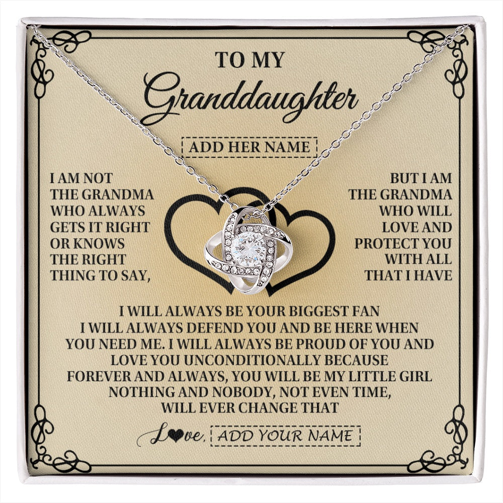 Personalized To My Granddaughter Gifts From Grandma Granddaughter Birthday Gifts Jewelry Women Granddaughter Pendant Necklace Christmas Gift Box Message Card