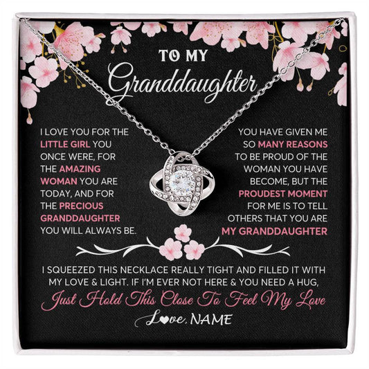 Personalized To My Granddaughter Gifts Necklace From Grandma Grandpa Love Precious Granddaughter Birthday Graduation Christmas Customized Gift Box Message Card