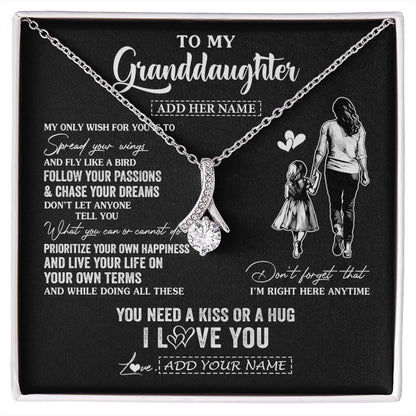 Personalized To My Granddaughter Gifts Necklace From Grandma Nana My Only Wish For You Granddaughter Birthday Gifts Graduation Christmas Gift Box Message Card