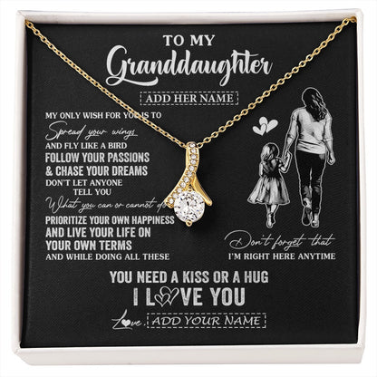 Personalized To My Granddaughter Gifts Necklace From Grandma Nana My Only Wish For You Granddaughter Birthday Gifts Graduation Christmas Gift Box Message Card