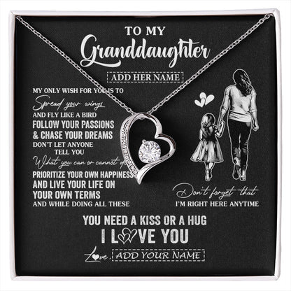 Personalized To My Granddaughter Gifts Necklace From Grandma Nana My Only Wish For You Granddaughter Birthday Gifts Graduation Christmas Gift Box Message Card