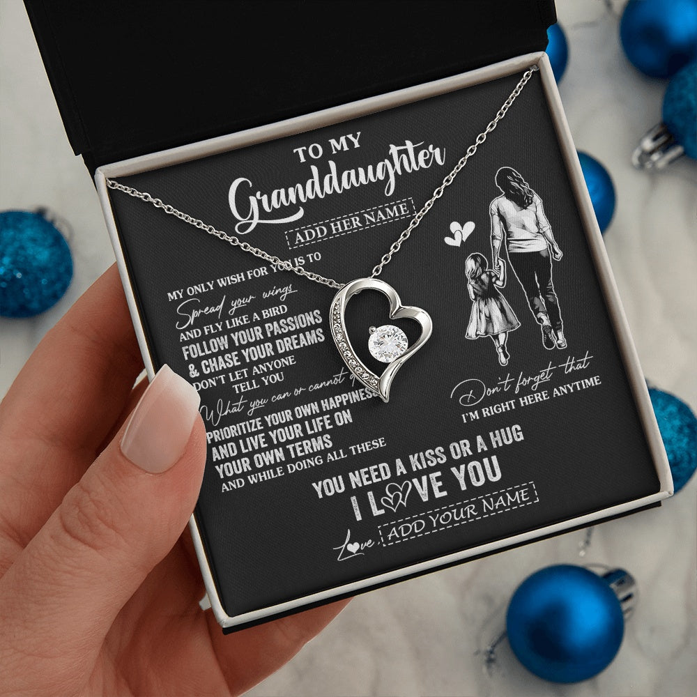 Personalized To My Granddaughter Gifts Necklace From Grandma Nana My Only Wish For You Granddaughter Birthday Gifts Graduation Christmas Gift Box Message Card