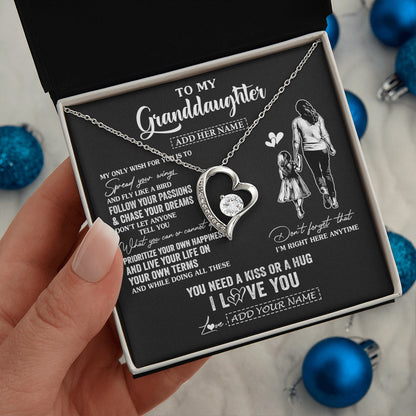 Personalized To My Granddaughter Gifts Necklace From Grandma Nana My Only Wish For You Granddaughter Birthday Gifts Graduation Christmas Gift Box Message Card