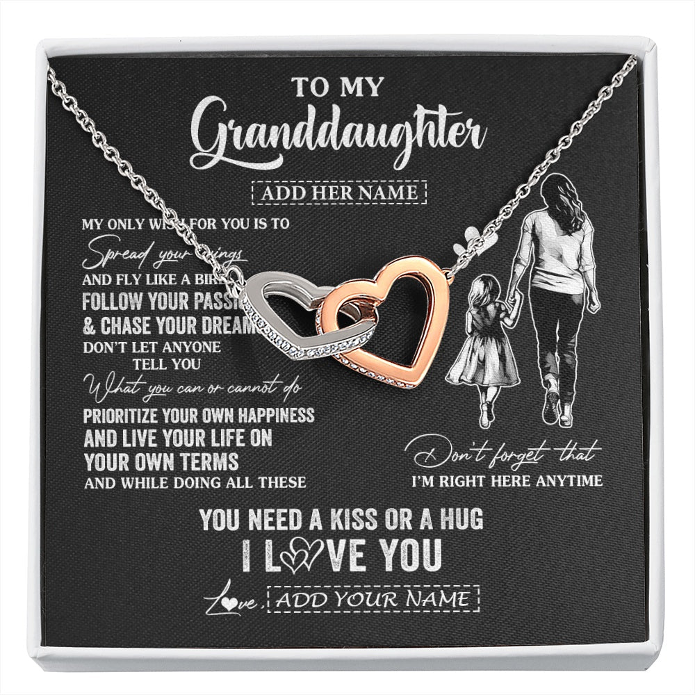 Personalized To My Granddaughter Gifts Necklace From Grandma Nana My Only Wish For You Granddaughter Birthday Gifts Graduation Christmas Gift Box Message Card