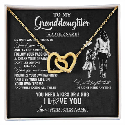Personalized To My Granddaughter Gifts Necklace From Grandma Nana My Only Wish For You Granddaughter Birthday Gifts Graduation Christmas Gift Box Message Card
