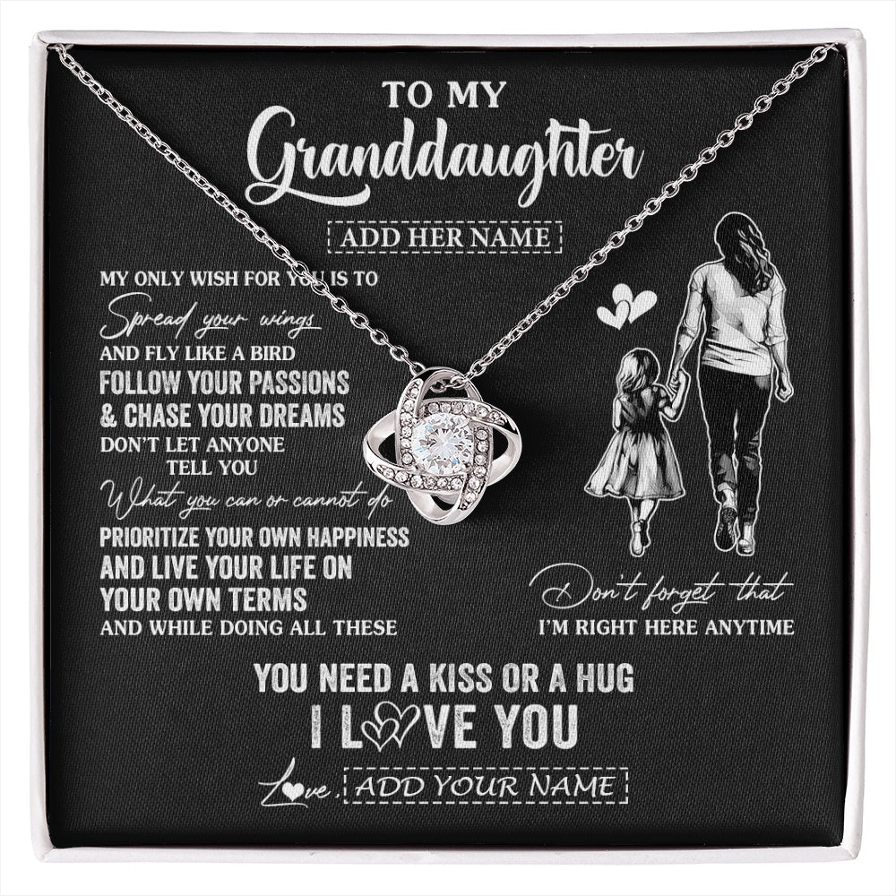 Personalized To My Granddaughter Gifts Necklace From Grandma Nana My Only Wish For You Granddaughter Birthday Gifts Graduation Christmas Gift Box Message Card