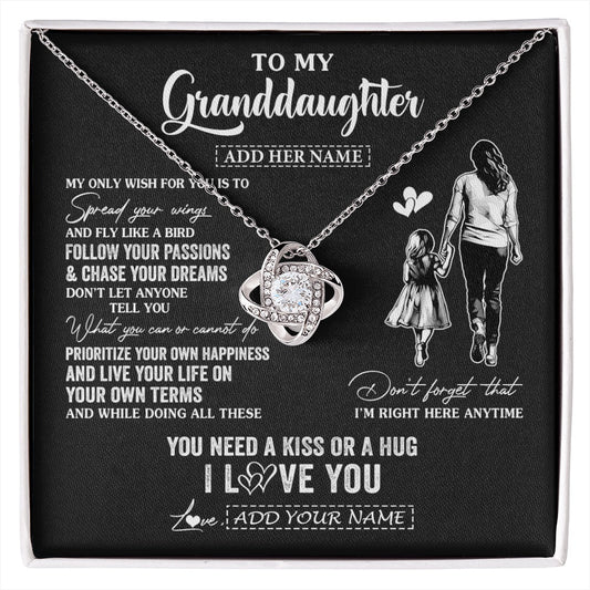 Personalized To My Granddaughter Gifts Necklace From Grandma Nana My Only Wish For You Granddaughter Birthday Gifts Graduation Christmas Gift Box Message Card