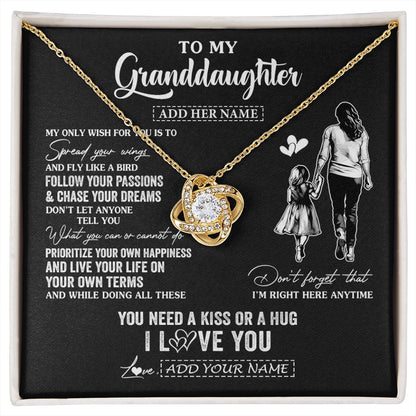 Personalized To My Granddaughter Gifts Necklace From Grandma Nana My Only Wish For You Granddaughter Birthday Gifts Graduation Christmas Gift Box Message Card