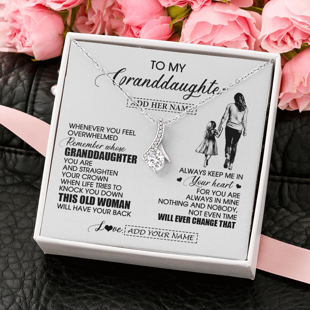 Personalized To My Granddaughter Gifts Necklace From Grandma Nana Whenever Woman Unique Birthday Gifts For Granddaughter Christmas Gift Box Message Card