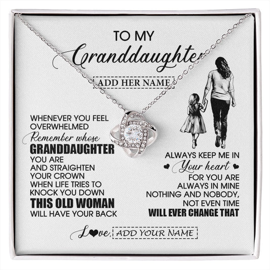 Personalized To My Granddaughter Gifts Necklace From Grandma Nana Whenever Woman Unique Birthday Gifts For Granddaughter Christmas Gift Box Message Card