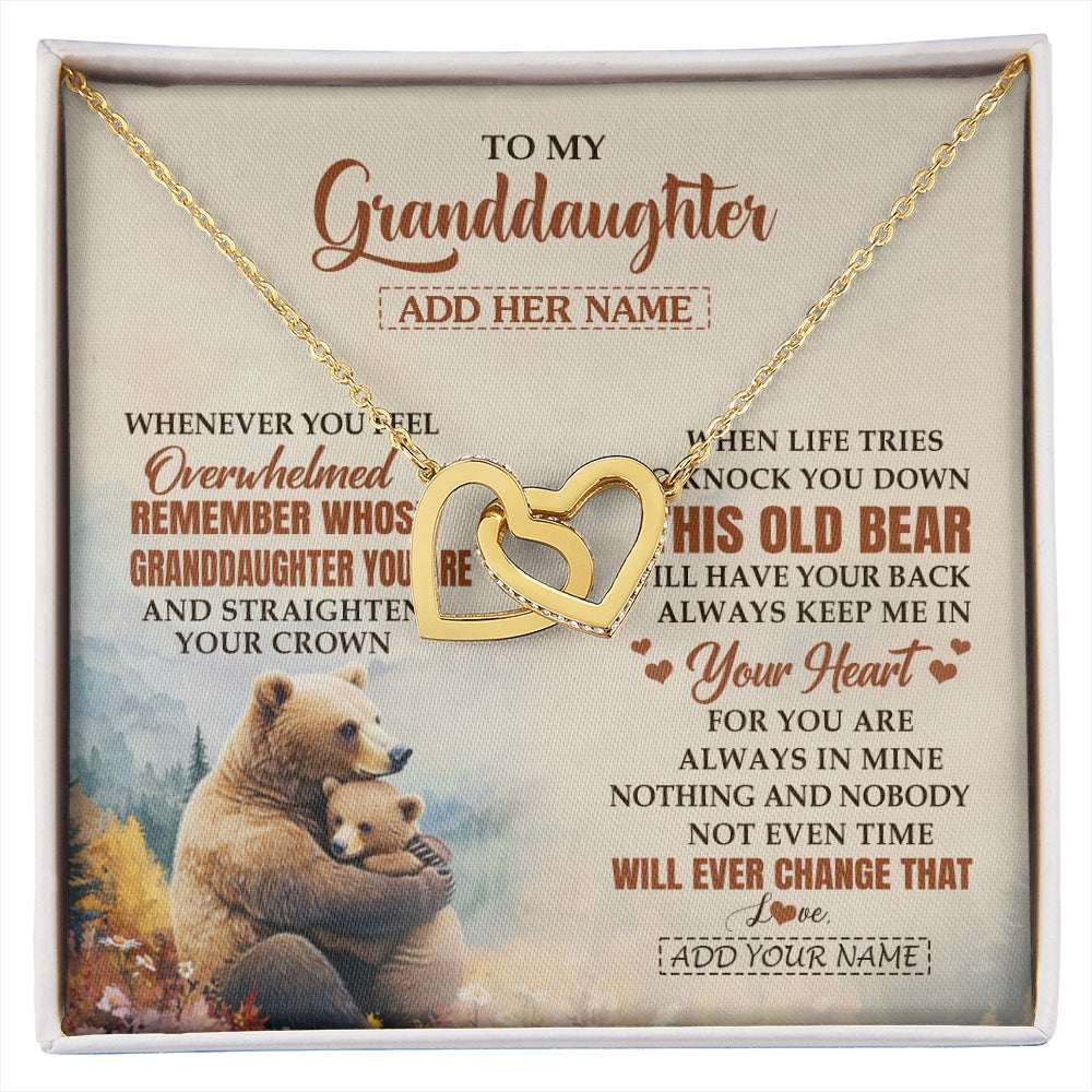 Personalized To My Granddaughter Gifts Necklace From Grandma Whenever Bear Unique Birthday Gifts For Granddaughter Graduation Christmas Gift Box Message Card