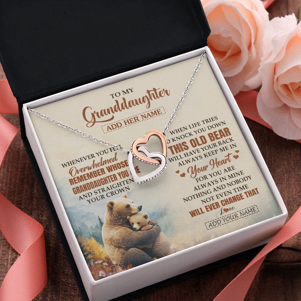 Personalized To My Granddaughter Gifts Necklace From Grandma Whenever Bear Unique Birthday Gifts For Granddaughter Graduation Christmas Gift Box Message Card