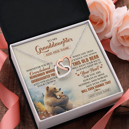 Personalized To My Granddaughter Gifts Necklace From Grandma Whenever Bear Unique Birthday Gifts For Granddaughter Graduation Christmas Gift Box Message Card